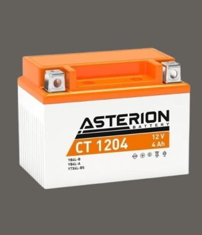 AKÜ: Asterion CT1204 12V 4Ah AGM Kapalı Bakımsız Motosiklet Aküsü